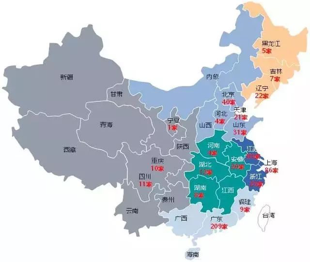 工業(yè)機(jī)器人系統(tǒng)集成商全國(guó)分布圖